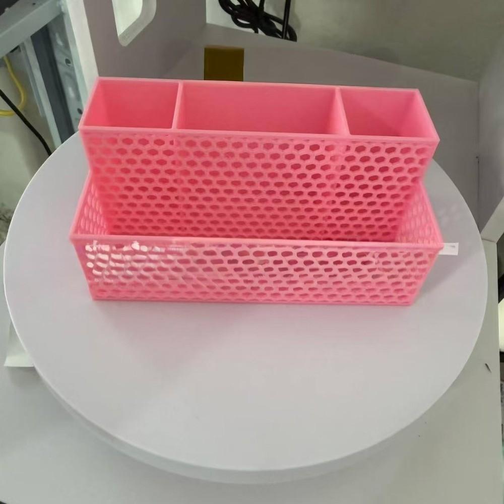 3D Printed Pen Holder Hollowed-out 4 Grid Stationery Organizer Multi-Purpose Creative Makeup Brush Storage Bucket