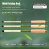 Extendable Fishing Pole Camping Mini Fishing Rod Telescopic Fishing Pole with Solid Wood Handle 2m