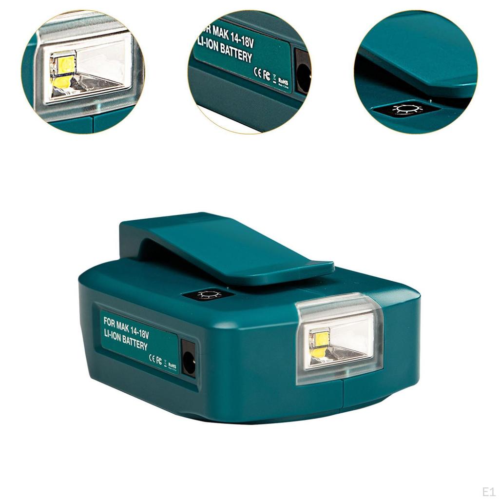 ADP05 USB Adapter LED Work Light Flashlight for 14-18V Replacement Portable Power Source Converter