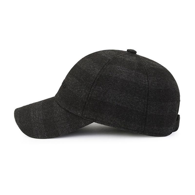 Men's Middle-Aged and Elderly Warm Woolen Hat Velvet Thick Baseball Cap Outdoor Windproof Coldproof Ear Protection Cap