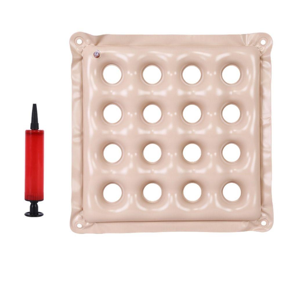 

48cm Waffle Seat Cushion Air Vent Hemorrhoid Seat Pad Sitting Pad Travel Cushion Office бежевый