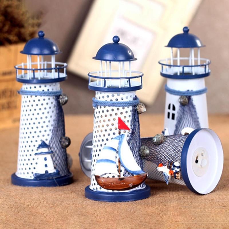 Lighthouse with Color Changing LED Light Battery Powered Lighthouse Lamp Outdoor Decorative for Garden Patio Kids Gift 55KF