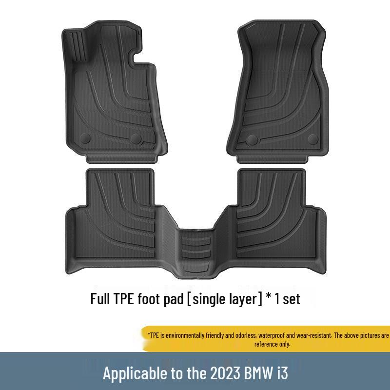 2023 BMW I3 TPE Floor Mats: Dirt-Resistant, Waterproof, Eco-Friendly with Trunk Mat.