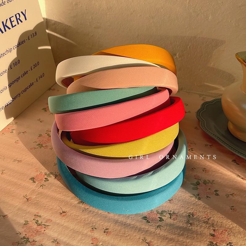 Candy Color Sponge Hair Tie Headband Women's French Style Hair Accessories - Knotted Hairpin Jewelry