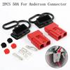 2PCS SB50A 50A Battery Connector Terminals For 6 AWG Wire With UL94 V0 Fire Rating And Operating Temperature From -20C To 105C