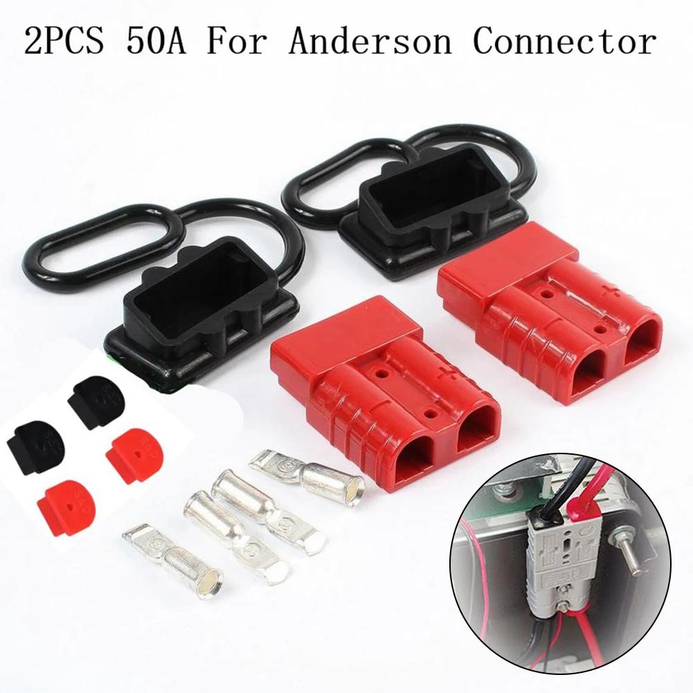 2PCS SB50A 50A Battery Connector Terminals For 6 AWG Wire With UL94 V0 Fire Rating And Operating Temperature From -20C To 105C
