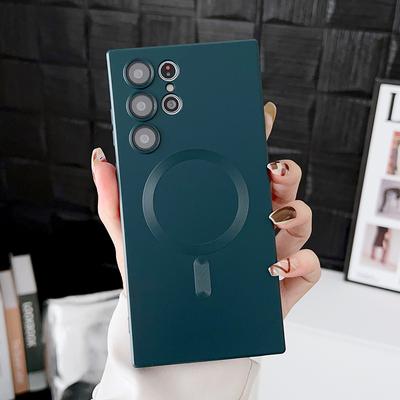 Pro nárazuvzdorné pouzdro MagSafe pro Samsung Galaxy S24 S22 S23 Ultra Plus ochranné magnetické pouzdro pro bezdrátové nabíjení