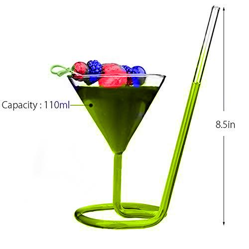 Creative Cocktail Glass - Mushroom/Swan/Heart/Octopus/Fish Design Cocktail Glass, Novelty Drink Cup for KTV Bar Night Party