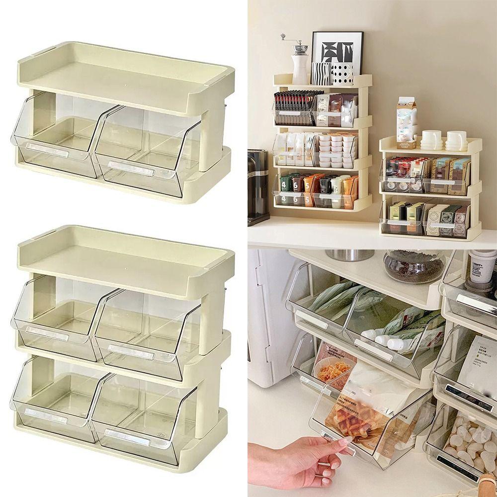 Space Saving Storage Drawer Rack Multi-layers Kitchen Organization Plate  Cosmetics