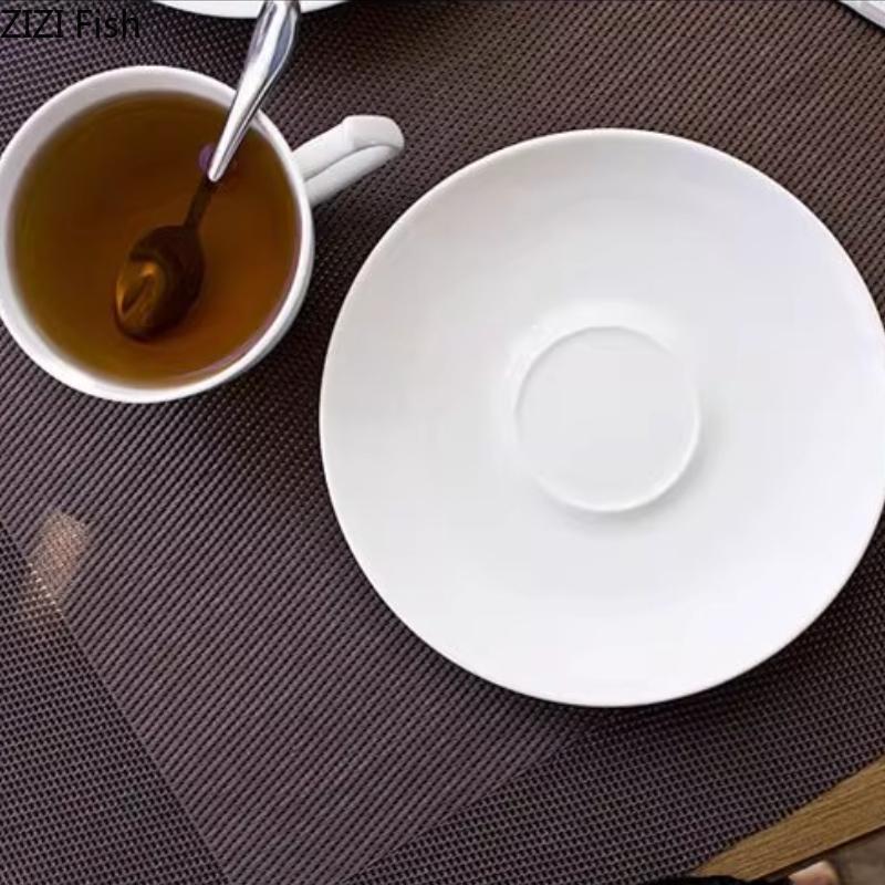 BR160ml Capacity Pure White Coffee Cup White Bone China Milk Mug Home Furnishings Breakfast Cup Leisure Afternoon Black Tea  CupsEY