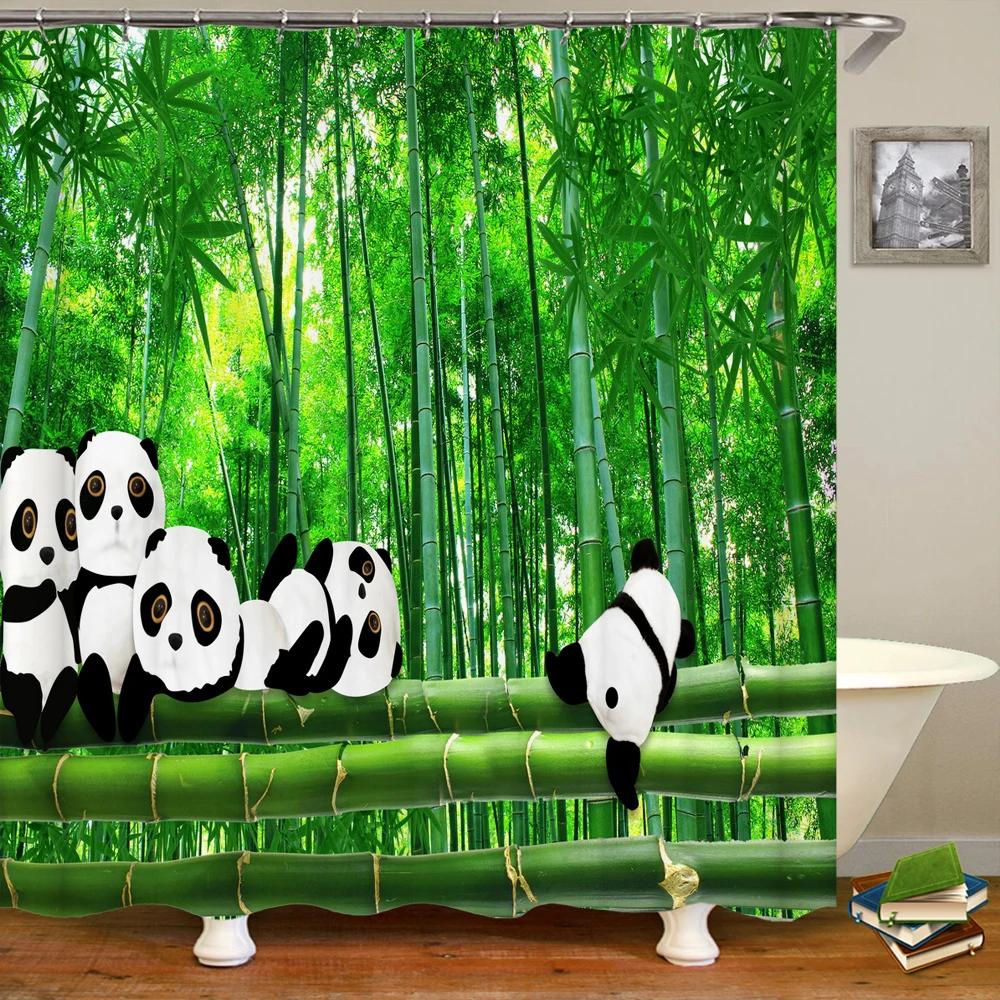 3D European Rural Flower Landscape Printing Bathroom Waterproof Shower Curtain Polyester Bath Curtain Home Decoration Curtain