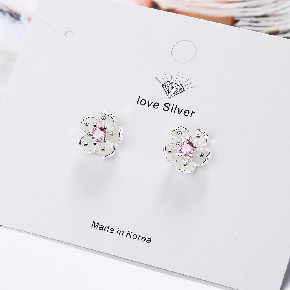 New 925 Sterling Silver Heart Stud Earrings For Women High Quality Exquisite Student Girlfriend Jewelry Accessories Heart GiftGood Product