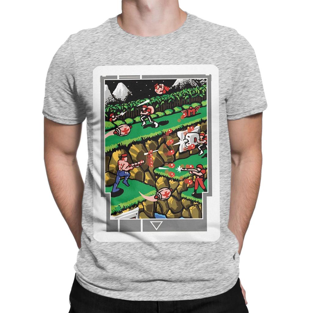 Contra Novelty Graphic 100 Cotton TShirt Contra NES Tops Tees For Unisex