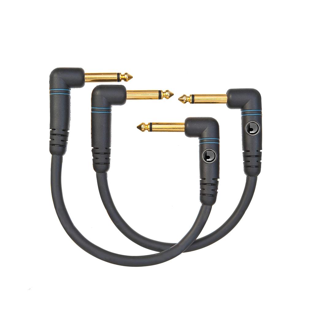 D'Addario Custom Series Patch Cables (Shielded Cables) - Set of 2 (PW-PRA-205) (15cm L-L)