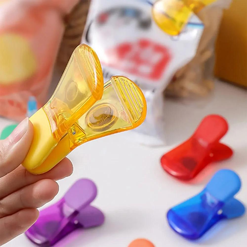 6pcs-Sealing Machine Portable Magnetic Suction Food and Snacks Plastic Bag Sealing Machine Fast Opening Bag Clip