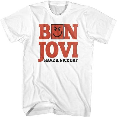 Bon Jovi Rock Band Have A Nice Day Fehér Fiú Nagy Fiúk Póló