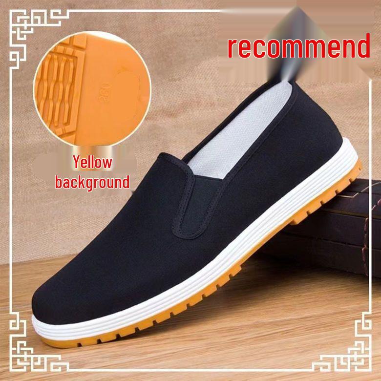 High-Top Yellow Canvas Labor Shoes: Unisex Spring/Autumn Outdoor Rubber Work Footwear