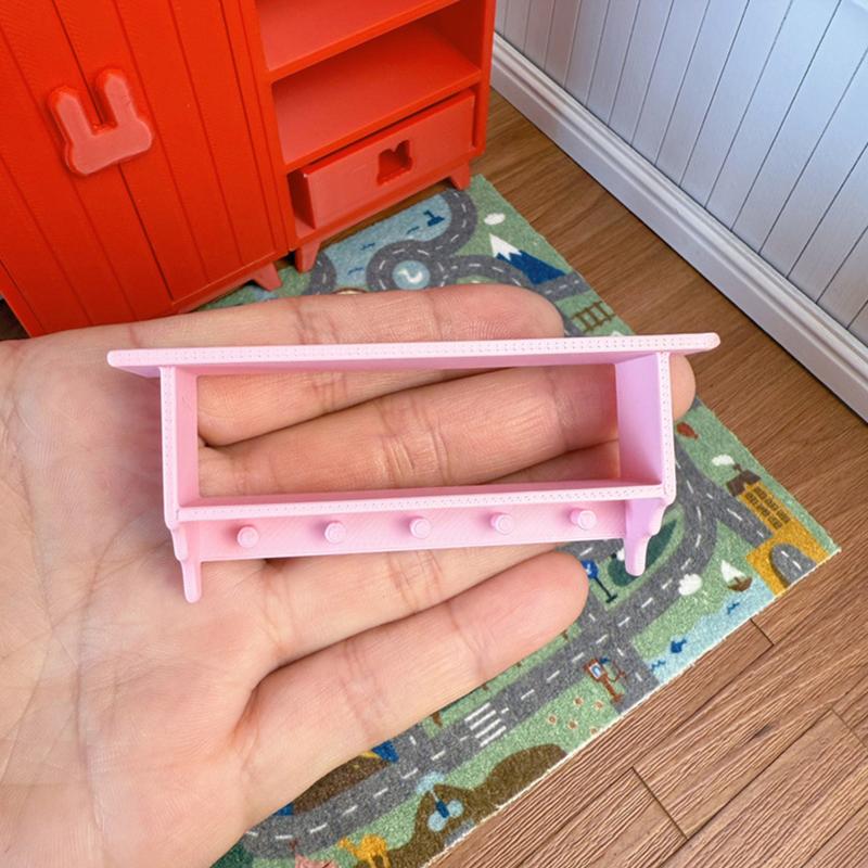 Estante de pared para casa de muñecas de 12 puntos Estante de plástico Lindo accesorio de caja ciega Ob11 Accesorio de fotografía de escena en miniatura