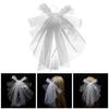 Bridal Veil Bride Elaborate Hair Clip Headscarf Veil Bachelorette Party White