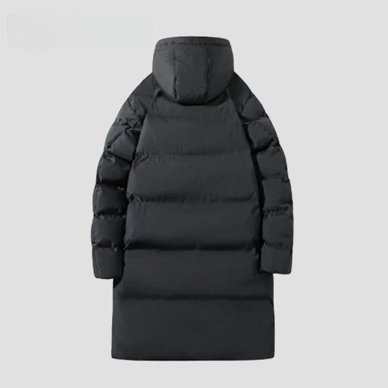 M-8XL Übergröße Mittellange Baumwollkleidung Herren Locker Kapuzenbaumwolljacke Warmer Mantel Verdickter Daunenbaumwollmantel Gegen die Kälte Einfarbig