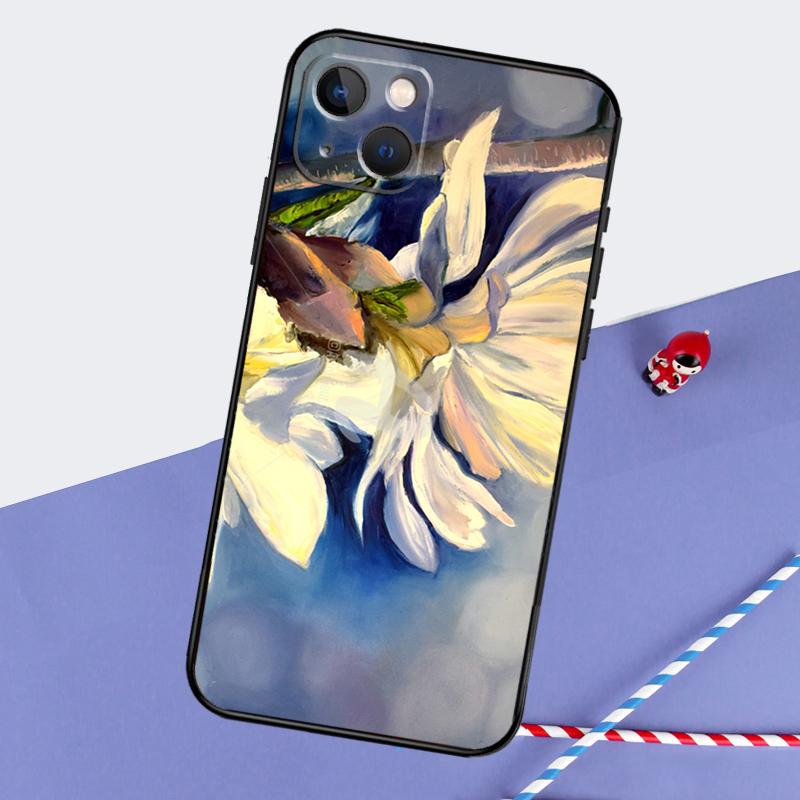 3D Flower Relief Phone Case For iPhone 16 Pro Max 11 13 14 15 Pro Max 12 Mini XR 16 15 Plus 16e Back Cover