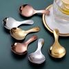 High-Value Stainless Steel Short Handle Spoon for Ice Cream, Seasoning, Coffee, Dessert, and Children's Tableware