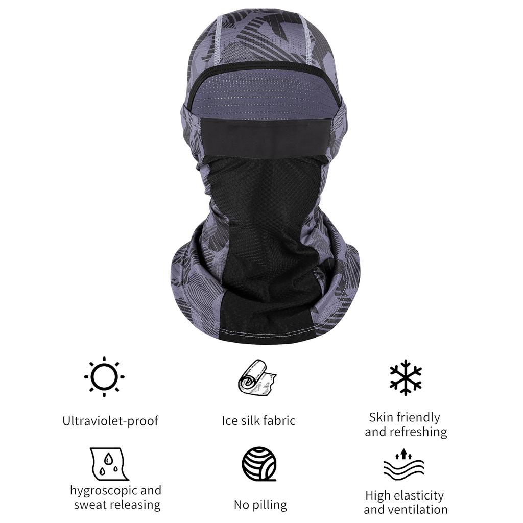 UV Protection Face Mask Sun Protective Neck Gaiter Outdoor Helmet Lining Mask Cycle Neckerchief Versatile Breathable