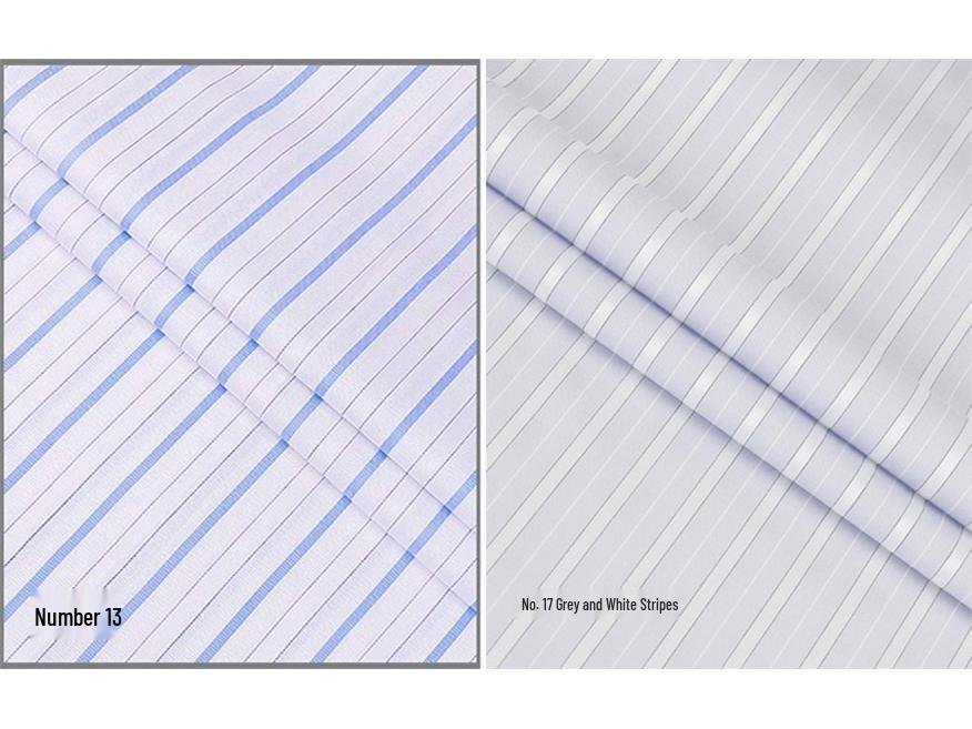 Blue, White, Gray Striped Cotton Fabric for Summer Shirts and Work Dresses