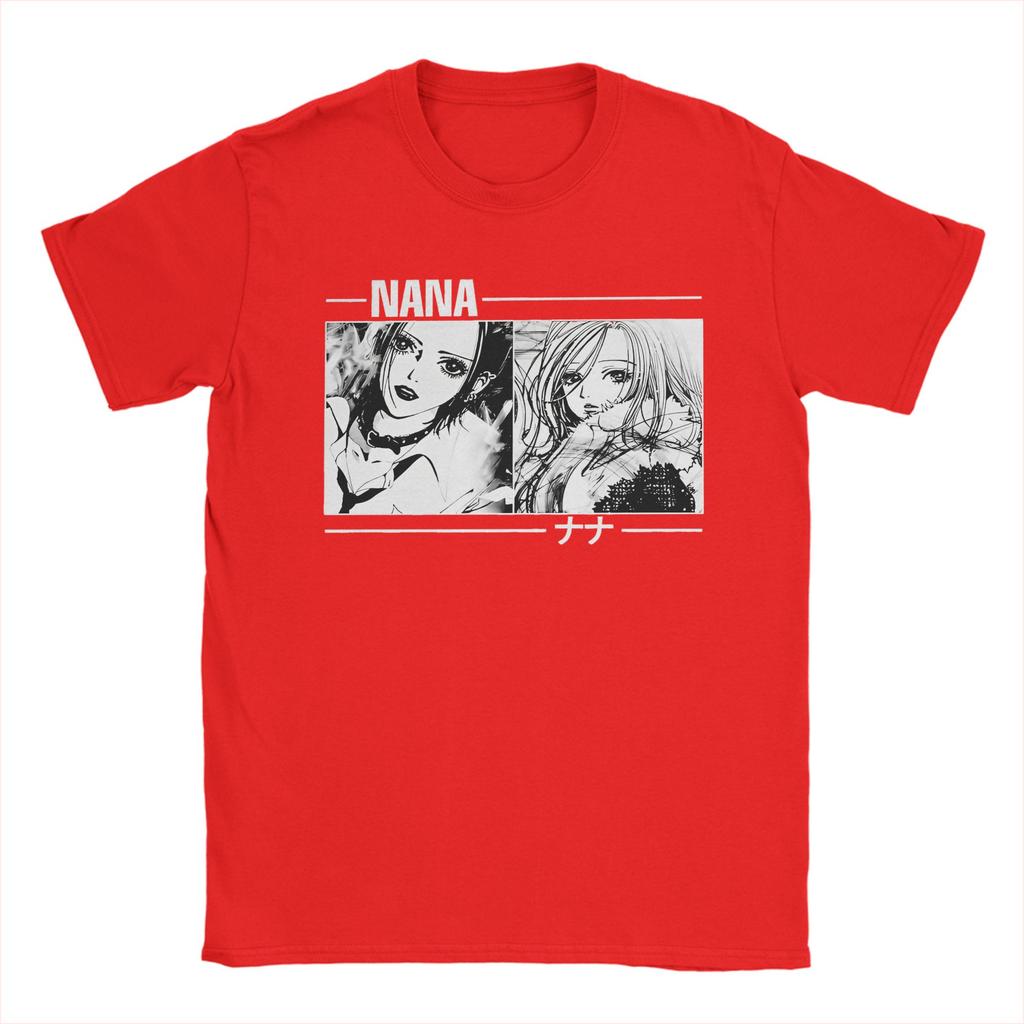 Nana Anime Sketch TShirts Men Women Osaki Kawaii Cartoon Funny Cotton Tee Shirt Crew Neck Short Sleeve T Shirt Plus Size Tops