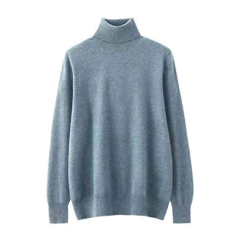 Men's Cashmere High Neck Knit Pullover Sweater, Plus Size, Autumn/Winter Collection