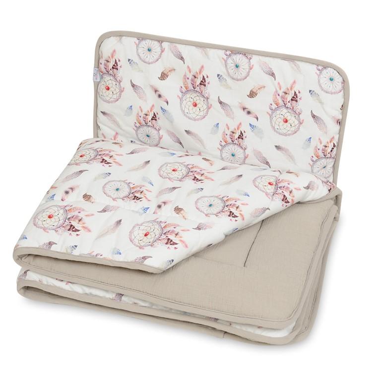 Quilt and pillow 80x100+30x40 muslin design