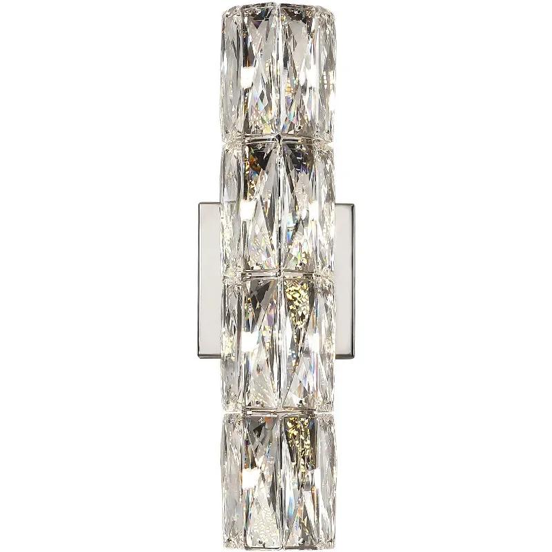 Crystal Bedroom Wall Sconces Lighting Chrome Indoor Beautiful Glass Wall Light Fixtures Modern Elegant Crystal Wall Mount Lamp