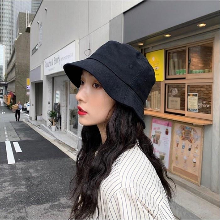 [INSOCUT] Bucket Hat Women's Black (L) 60cm