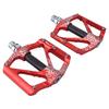 ENLEE 2Pcs Mountain Bike Pedal Bicycle Aluminum Alloy Bearing Pedal Ultra Light Palin Anti Slip PedalRed