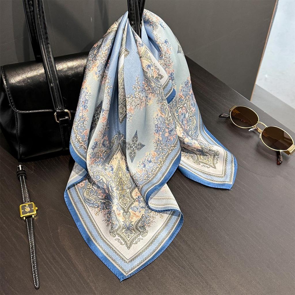 Vine Hangzhou Silk Mulberry Silk Girl Mother Gift Scarf Silk Scarf Small Square Scarf Scarf Neck Protection Scarf