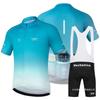 Men Women Cycling Jersey Set Short Sleeve Bike Apparel Quick Dry Milk Silk Riding Outfit