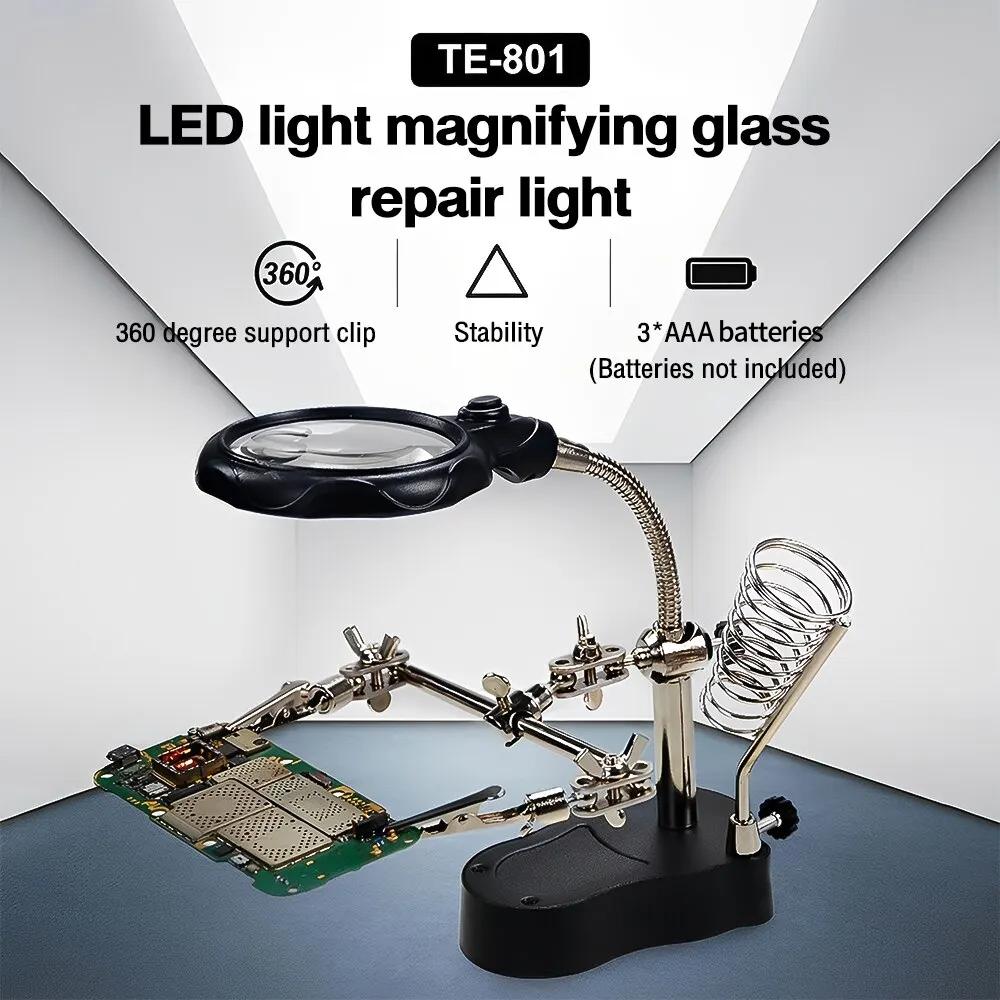 3,5 x 12 x Schweiß-Hilfsclip-Lupe, elektrische Lötkolben-Leiterplatte, Schweißkolben-Lupe, Halterungswerkzeuge