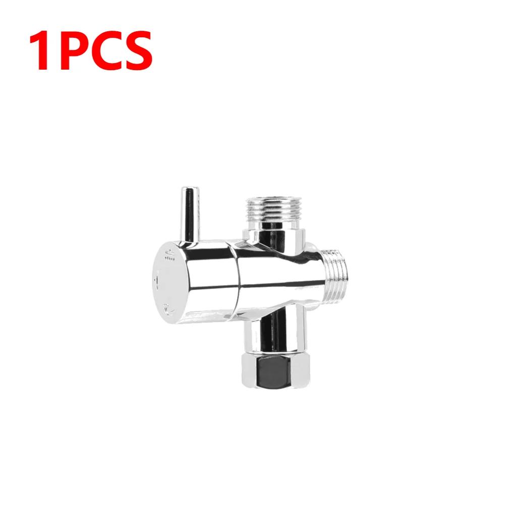 

3 Way Shower Head Diverter G1/2 Chrome Faucet T Adapter Anti-scratch Shower Head Diverter Valve Water Separator Faucet Accessori