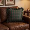Ruffle Trim Throw Pillow Covers Tartan Plaid Cushion Covers Cozy Checkered Pillowcase  Indoor Use