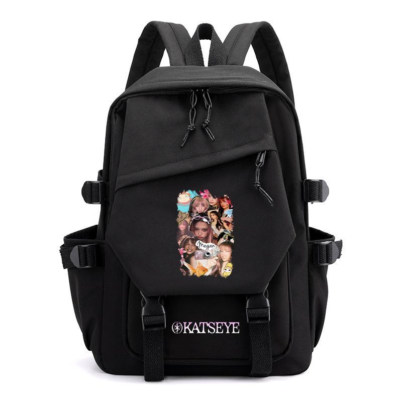 KATSEYE Backpack for School Kids Students Canvas Lightweight Outdoor Travel Daypack Anti-water Large Capacity 601123-9