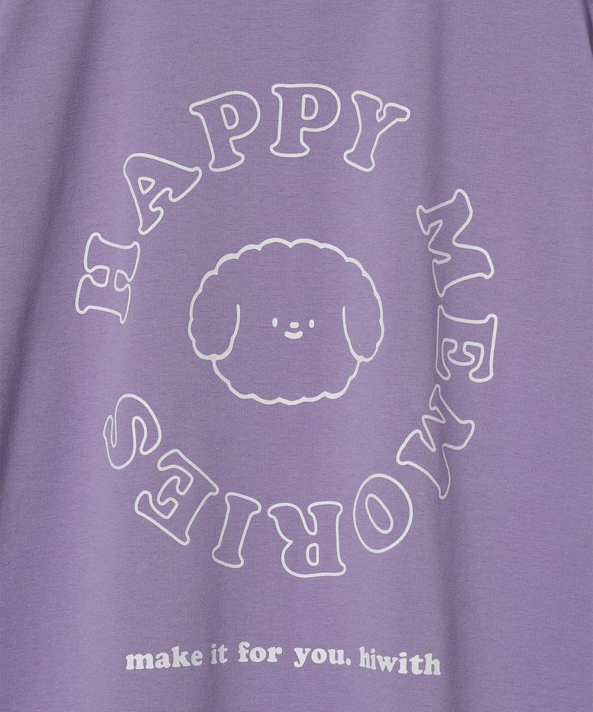 HIWITH Happy Short Sleeve T-Shirt_Purple