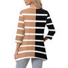 Womens Tops V-neck 3/4 Sleeve Blouses Casual Mid-length Shirts Fashion Print Tunic Tops