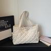 Corduroy Tote Bag Women's Commuter Handbag Large Capacity Shoulder Bag