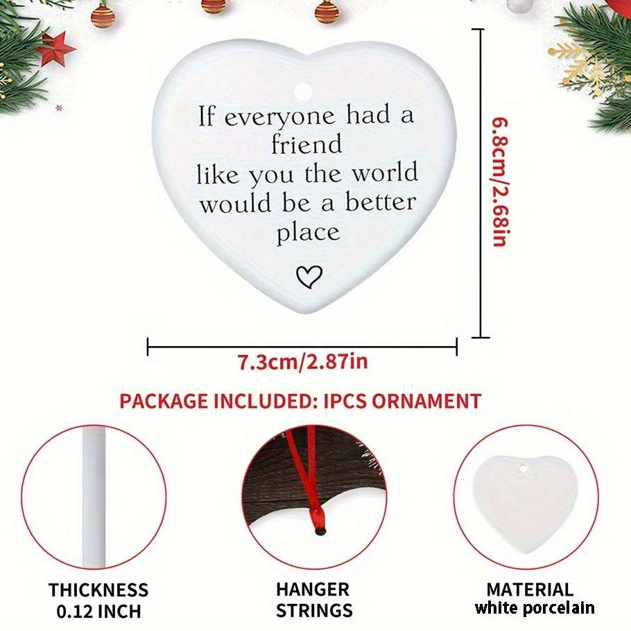 1 Friendship Commemorative Decoration - Gift Pendant - Best Friend Birthday/Thank You Gift, Festive Ribbon Decoration, 2D Flat