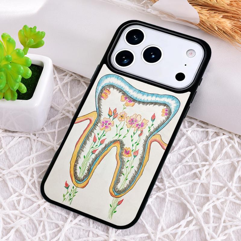 Dentist Dental Tooth Phone Case for iPhone 17 Air 16 15 11 12 14 13 Pro Max Shockproof Cover