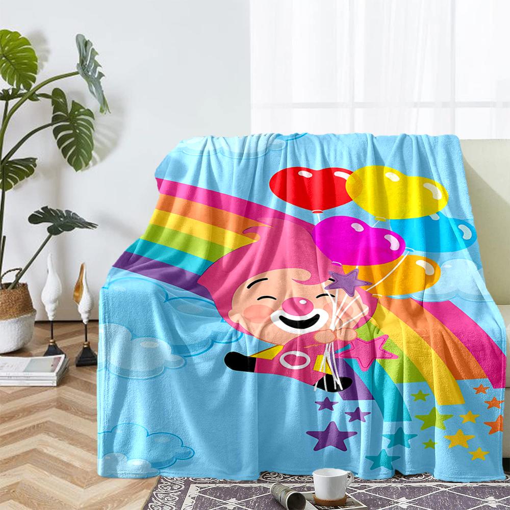 Coperta stampata a tema Plim Plim - Perfetta per divano, letto, viaggi e uso all'aperto | Lavabile in lavatrice, accogliente e resistente.