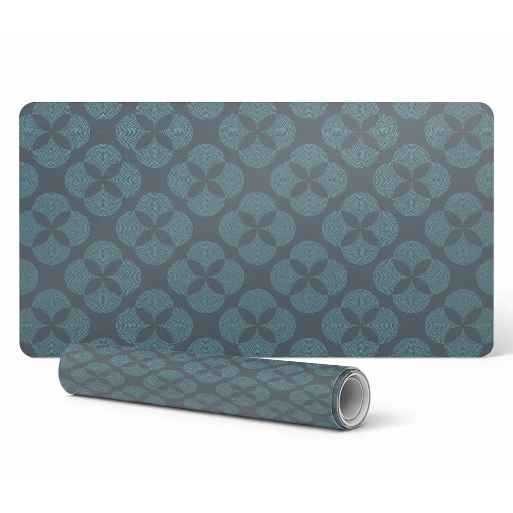 Protective Desk Mat With Geometric Floral Pattern Graphic 100X50 Cm