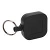 Retractable Keychain Black Plastic Wire Rope High Resilience Portable Keychain for Anti Lost