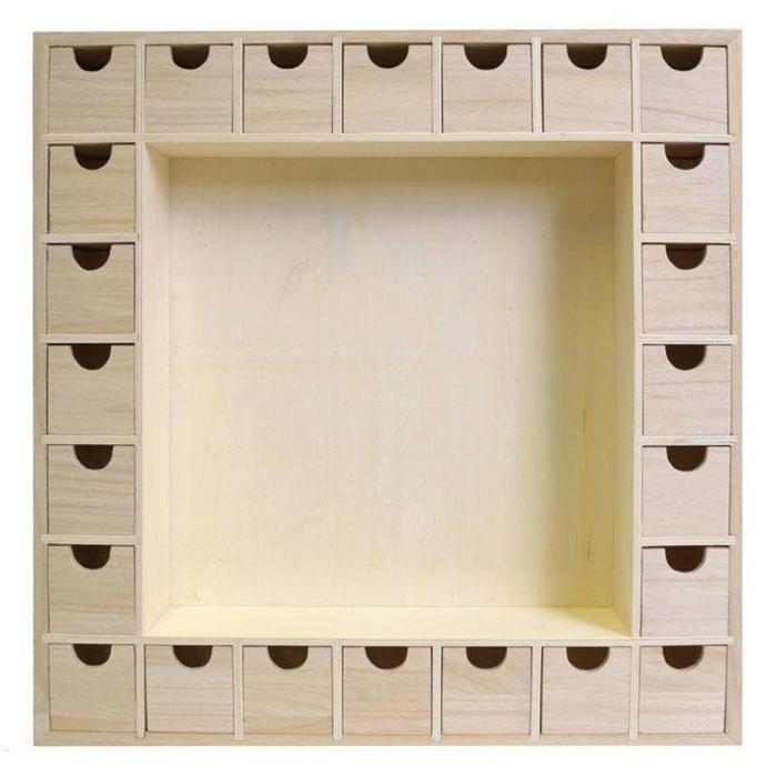 Calendrier De L'avent En Bois À Décorer - Marque - Modèle - Bois - Enfant - Beige