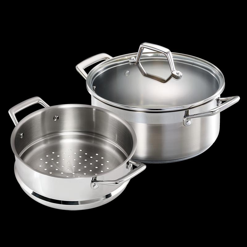 TRAMONTINA 304 Edelstahl Dampftopf Set